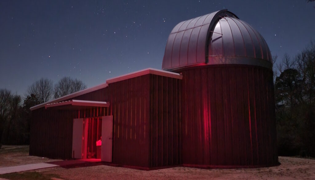 The new Dominey Observatory classroom and dome.