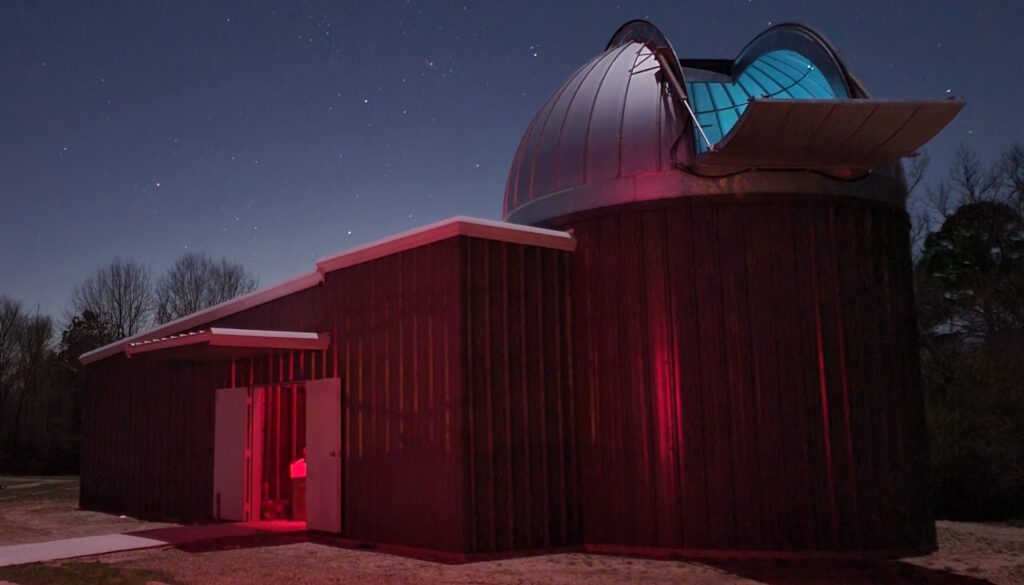 The new Dominey Observatory classroom and dome.